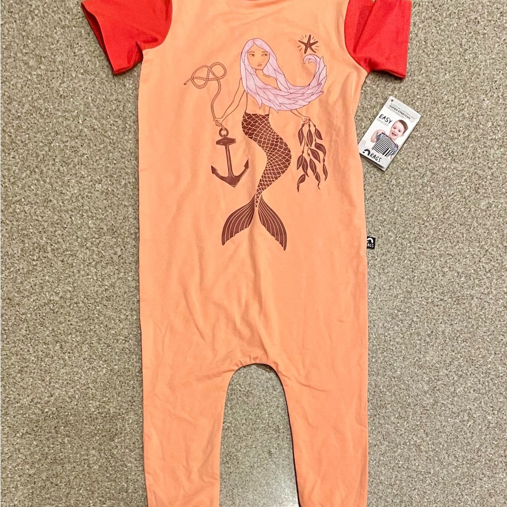 Rags Mermaid Print Kids One Piece 3-4T NWT